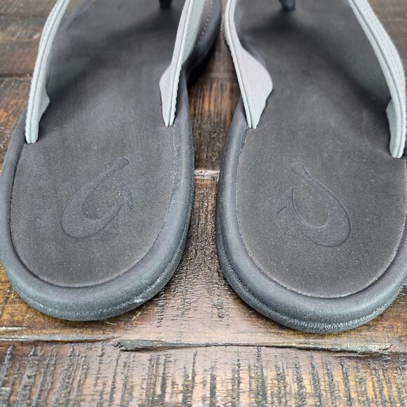 NEW OluKai Ohana Womens Size 9 Slip On Flip Flops Beach Sandals Foam Gray - Picture 10 of 10